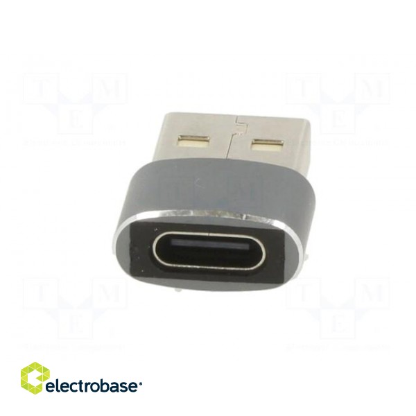 Adapter | OTG,USB 2.0 | USB A plug,USB C socket | 480Mbps | black image 5