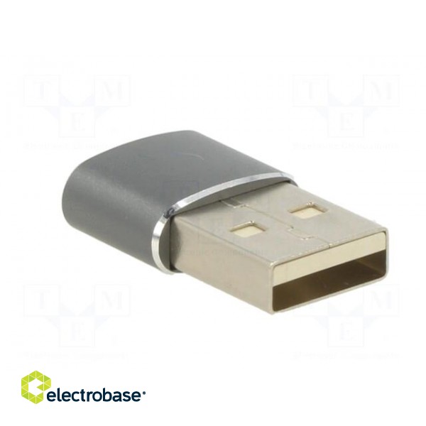 Adapter | OTG,USB 2.0 | USB A plug,USB C socket | 480Mbps | black image 8