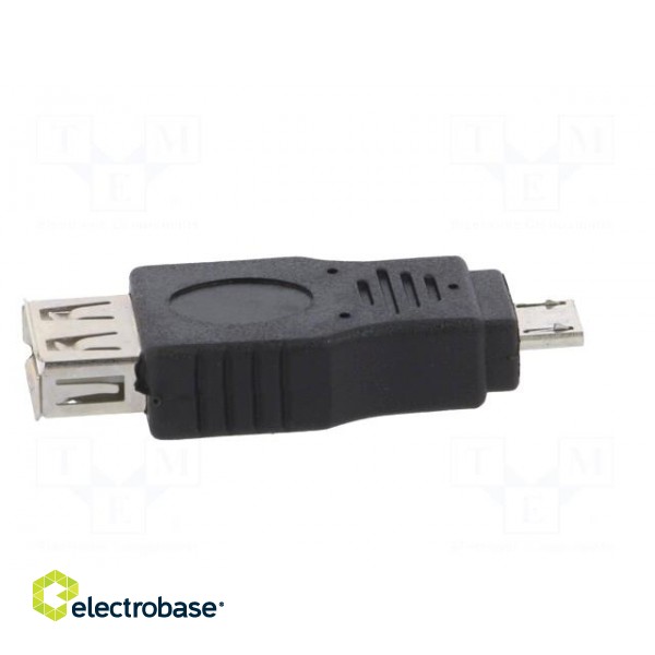 Adapter | OTG,USB 2.0 | USB A socket,USB B micro plug | black image 7