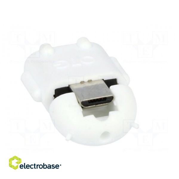 Adapter | OTG,USB 2.0 | USB A socket,USB B micro plug | white image 5