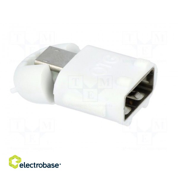 Adapter | OTG,USB 2.0 | USB A socket,USB B micro plug | white image 8