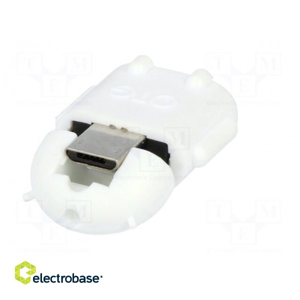 Adapter | OTG,USB 2.0 | USB A socket,USB B micro plug | white image 6