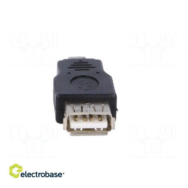 Adapter | OTG,USB 2.0 | USB A socket,USB B mini plug | black image 5