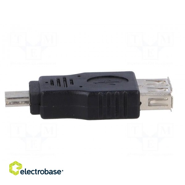Adapter | OTG,USB 2.0 | USB A socket,USB B mini plug paveikslėlis 3