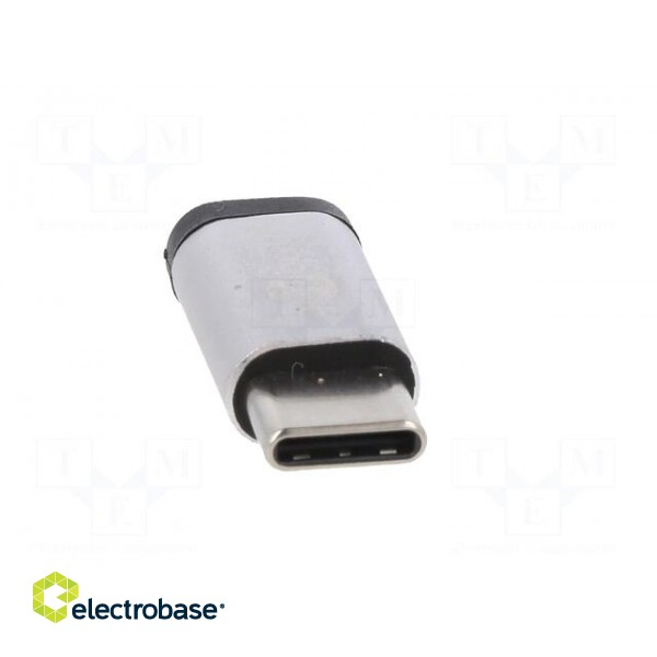 Adapter | OTG,USB 2.0 | USB B micro socket,USB C plug | silver фото 9