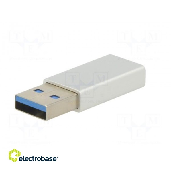 Adapter | OTG,USB 3.0 | USB A plug,USB C socket | 5Gbps | white | 3A image 2
