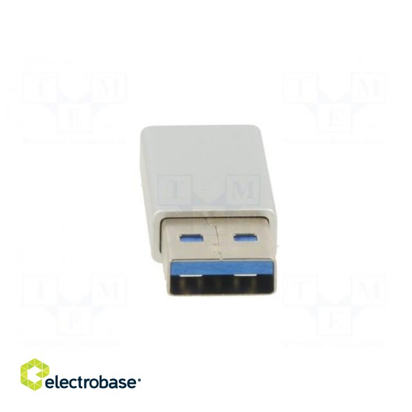 Adapter | OTG,USB 3.0 | USB A plug,USB C socket | 5Gbps | white | 3A фото 9