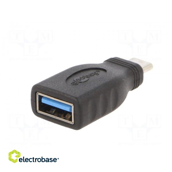 Adapter | OTG,USB 3.0 | USB A socket,USB C plug | black фото 2