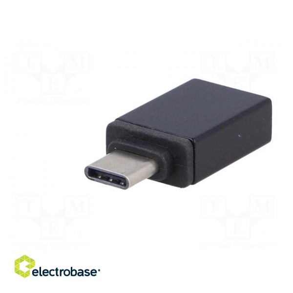 Adapter | OTG,USB 3.1 | USB A socket,USB C plug | nickel plated image 2