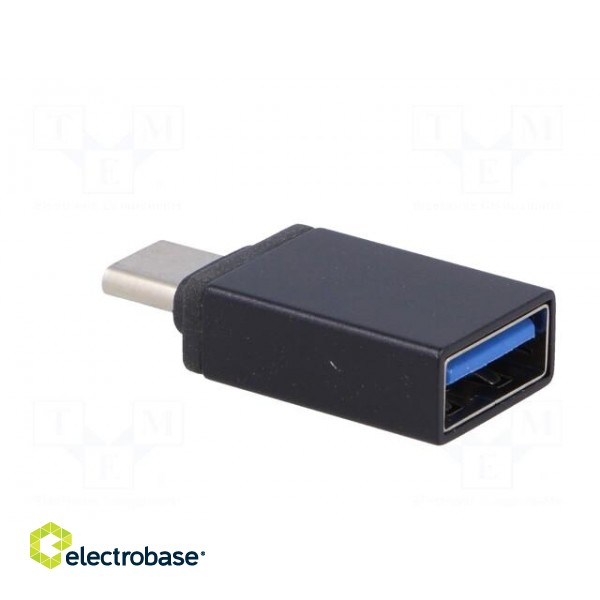 Adapter | OTG,USB 3.1 | USB A socket,USB C plug | nickel plated image 4