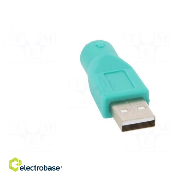 Adapter USB-PS2 | PS/2 socket,USB A plug | nickel plated | green image 9