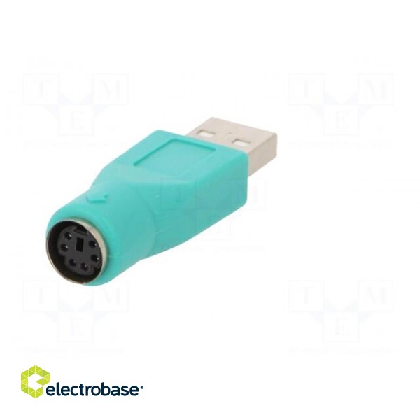 Adapter USB-PS2 | PS/2 socket,USB A plug | nickel plated | green paveikslėlis 6