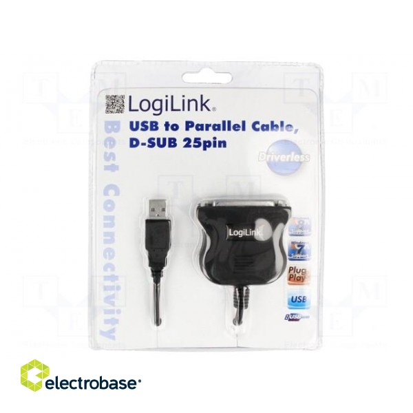 Adapter USB-LPT | USB 1.1 | USB A plug,D-Sub 25pin LPT socket