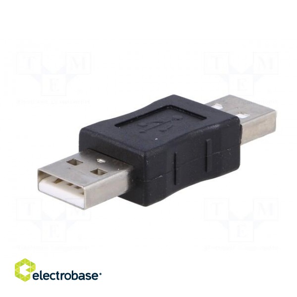 Adapter | USB 2.0 | USB A plug,both sides | nickel plated | black image 6