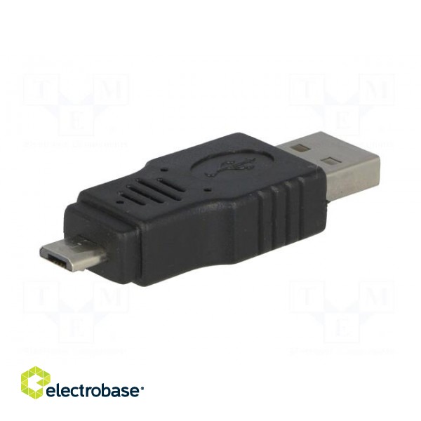 Adapter | USB 2.0 | USB A plug,USB B micro plug | nickel plated paveikslėlis 6