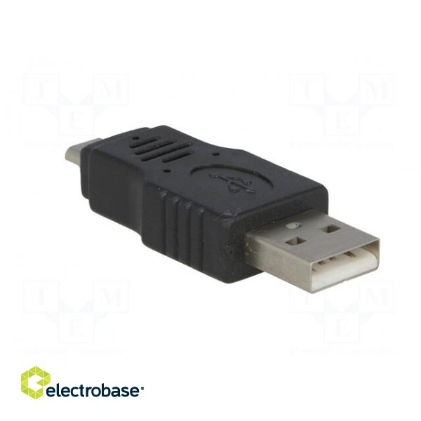 Adapter | USB 2.0 | USB A plug,USB B micro plug | nickel plated paveikslėlis 8