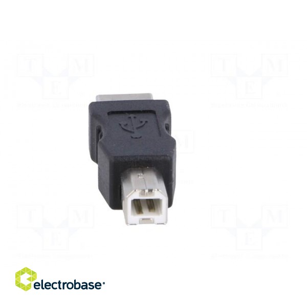 Adapter | USB 2.0 | USB A plug,USB B plug | nickel plated | black image 5