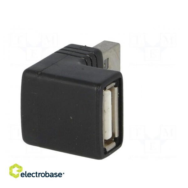 Adapter | USB 2.0 | USB A socket,USB A angled plug | gold-plated paveikslėlis 8