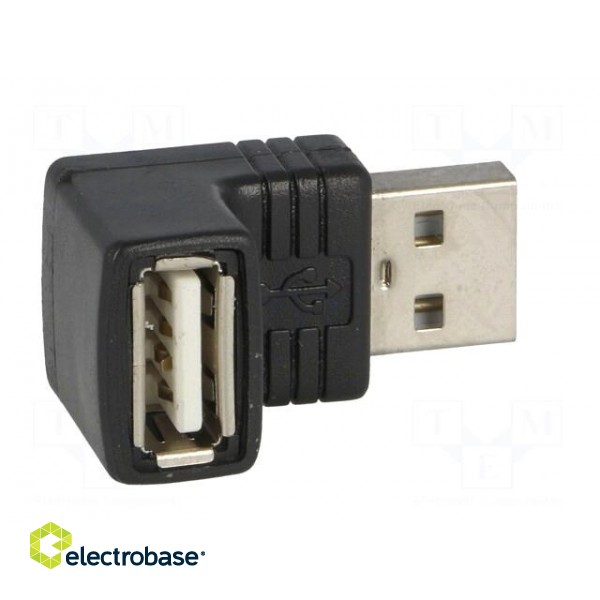 Adapter | USB 2.0 | USB A socket,USB A angled plug | gold-plated paveikslėlis 9