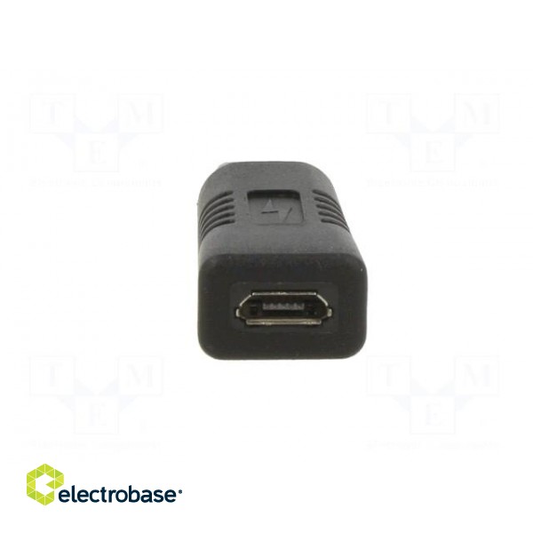 Adapter | USB 2.0 | USB B micro socket,USB C plug | black paveikslėlis 5