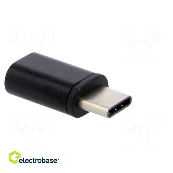 Adapter | USB 2.0 | USB B micro socket,USB C plug | nickel plated фото 8