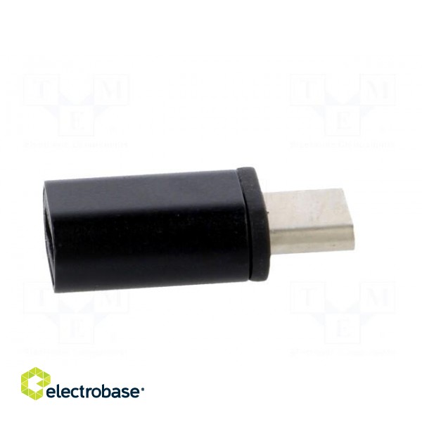 Adapter | USB 2.0 | USB B micro socket,USB C plug | nickel plated фото 7