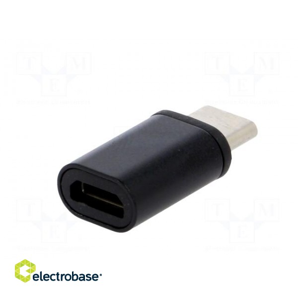 Adapter | USB 2.0 | USB B micro socket,USB C plug | nickel plated фото 6