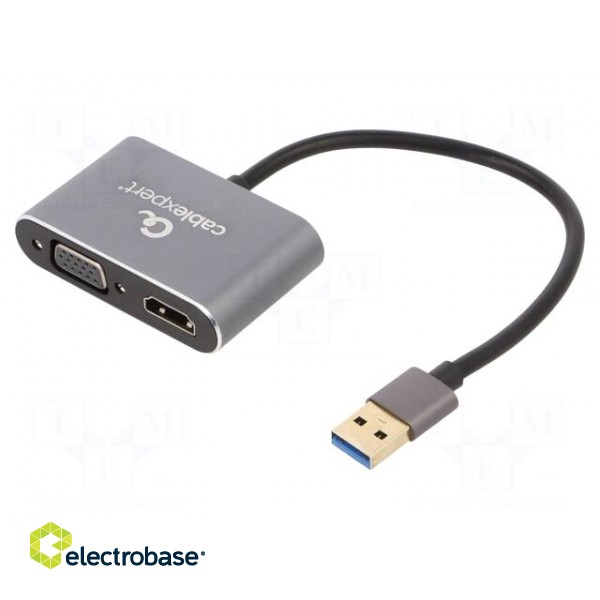 Adapter | USB 3.0 | D-Sub 15pin HD socket,HDMI socket,USB A plug