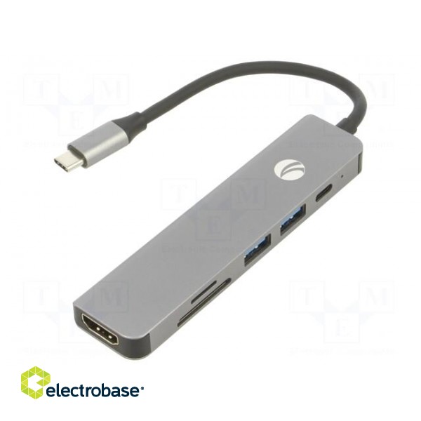 Adapter | USB 3.0 | nickel plated | 0.15m | black | 5Gbps | silver | PVC