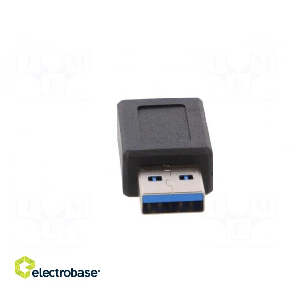 Adapter | USB 3.0 | USB A plug,USB C socket | Colour: black image 5