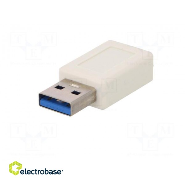 Adapter | USB 3.0 | USB A plug,USB C socket | white image 2