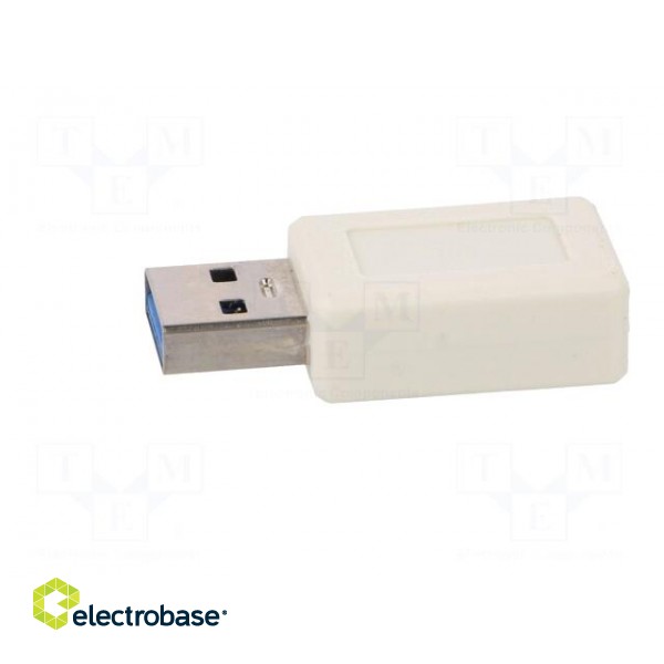 Adapter | USB 3.0 | USB A plug,USB C socket | white image 3