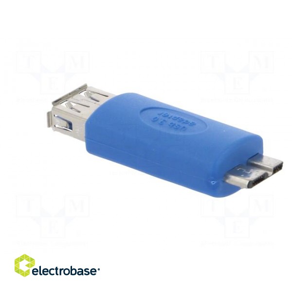 Adapter | USB 3.0 | USB A socket,USB B micro plug | nickel plated image 8