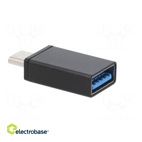 Adapter | USB 3.0 | USB A socket,USB C plug | black | Cablexpert paveikslėlis 4