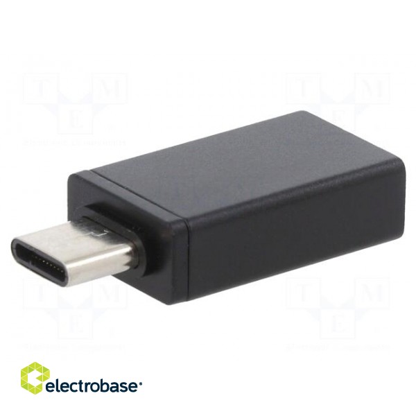 Adapter | USB 3.0 | USB A socket,USB C plug | black | Cablexpert paveikslėlis 1