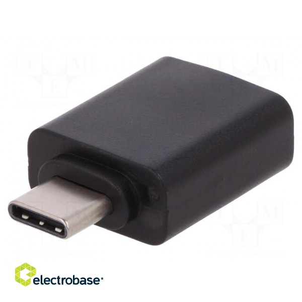 Adapter | USB 3.0 | USB A socket,USB C plug | nickel plated | 5Gbps image 1