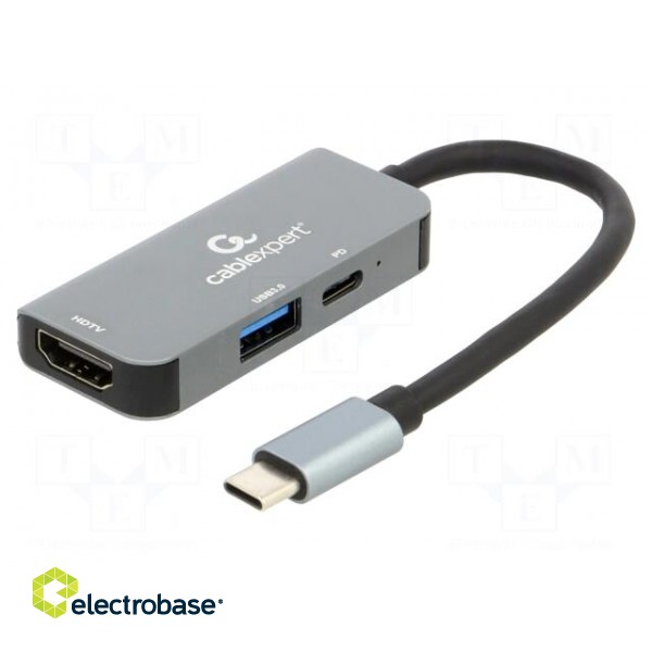 Adapter | USB 3.1 | 0.12m | black | 5Gbps | grey | Cablexpert