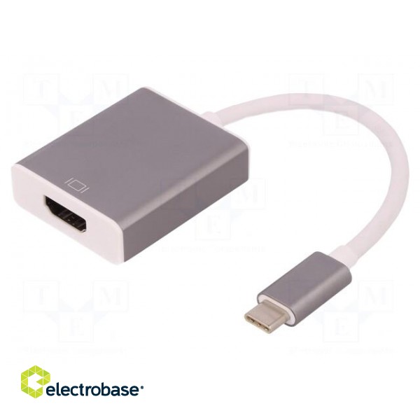 Adapter | USB 3.1 | HDMI socket,USB C plug | 182mm