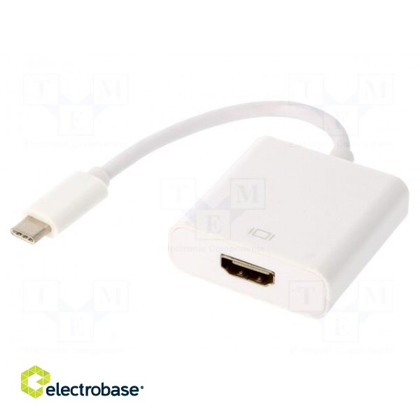 Adapter | USB 3.1 | HDMI socket,USB C plug | nickel plated | 0.15m