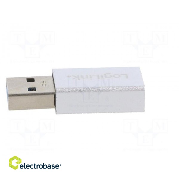 Adapter | USB 3.2 | USB A plug,USB C socket | Enclos.mat: aluminium фото 3