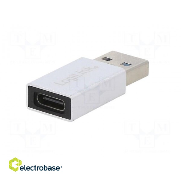 Adapter | USB 3.2 | USB A plug,USB C socket | Enclos.mat: aluminium фото 6