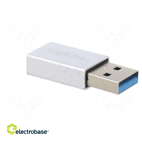 Adapter | USB 3.2 | USB A plug,USB C socket | Enclos.mat: aluminium фото 8