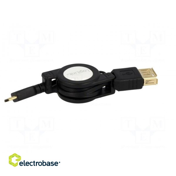 Cable | OTG,USB 2.0 | USB A socket,USB B micro plug | 0.75m | black image 7