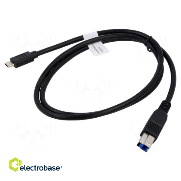 Cable | Power Delivery (PD),USB 3.1 | USB B plug,USB C plug | 1m
