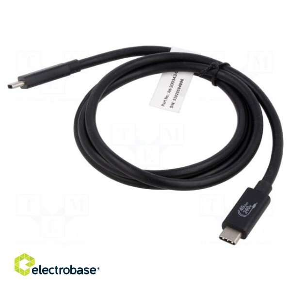 Cable | Power Delivery (PD),USB 3.1 | USB C plug,both sides | 1m