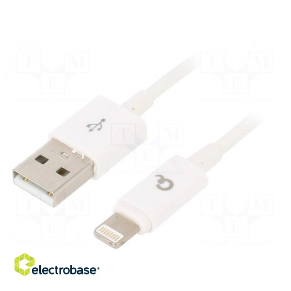 Cable | USB 2.0 | Apple Lightning plug,USB A plug | gold-plated | 1m