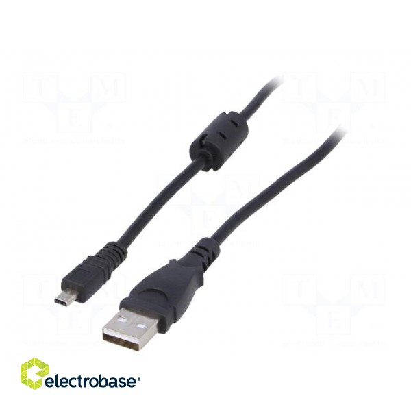 Cable | USB 2.0 | UC-E6,USB A plug | nickel plated | 1.5m | black