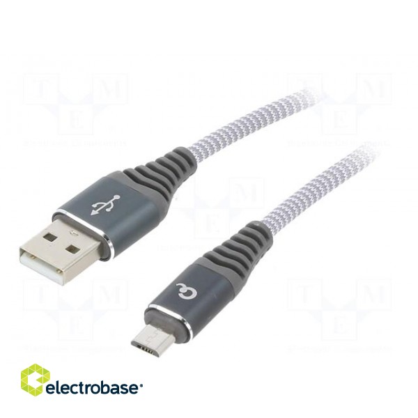 Cable | USB 2.0 | USB A plug,USB B micro plug | gold-plated | 2m