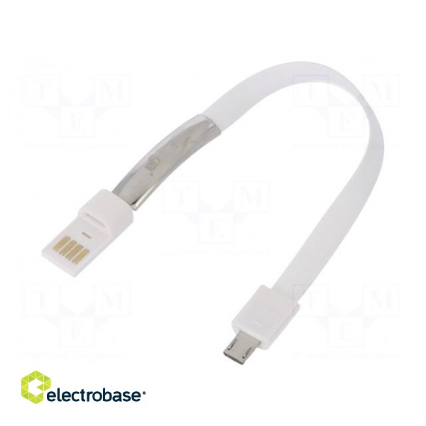 Cable | USB 2.0 | USB A plug,USB B micro plug | nickel plated paveikslėlis 1