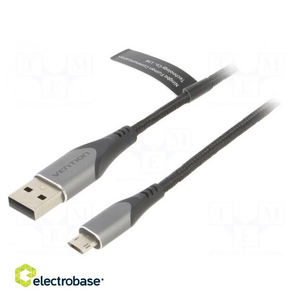 Cable | USB 2.0 | USB A plug,USB B micro reversible plug | 0.25m